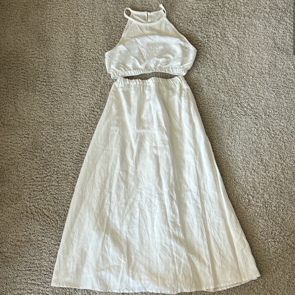 White, Petal & Pup Skirt Set, size small